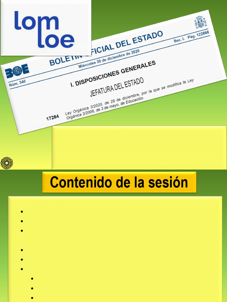 Novedades de la LOE-LOMLOE 2023 | PDF | Evaluación | Plan de estudios