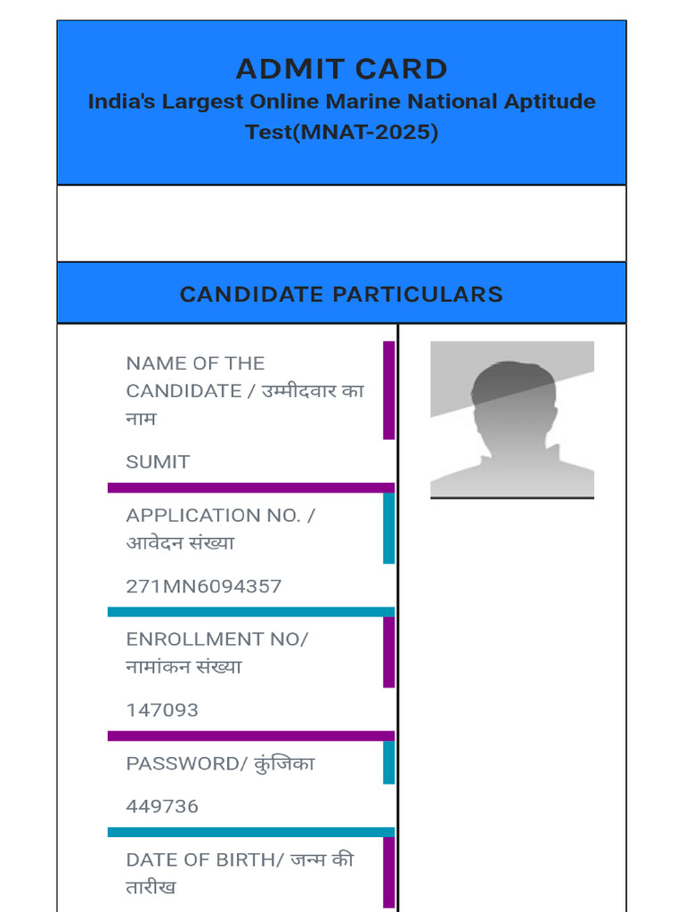 Admit Card | PDF