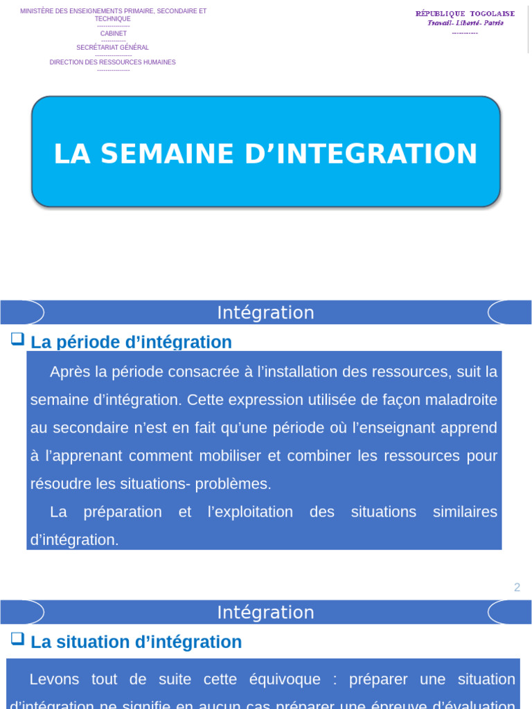 Semaine d'Intégration Pédagogique | PDF | Apprentissage | Vérité