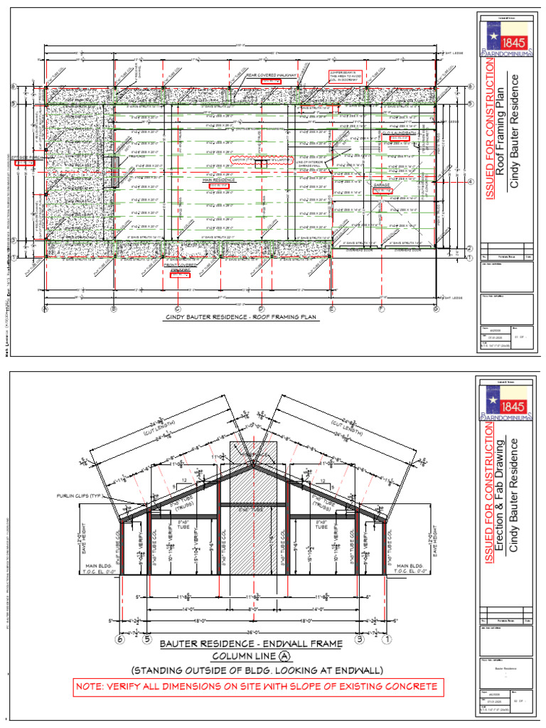 Bauter Residence Roof Framing Plan | PDF
