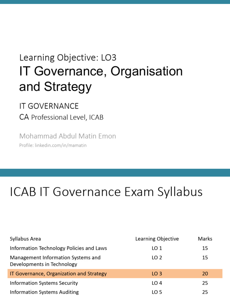 IT Governance Frameworks and Strategies | PDF | Risk Management | Risk