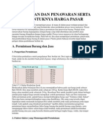 Permintaan Dan Penawaran Serta Terbentuknya Harga Pasar