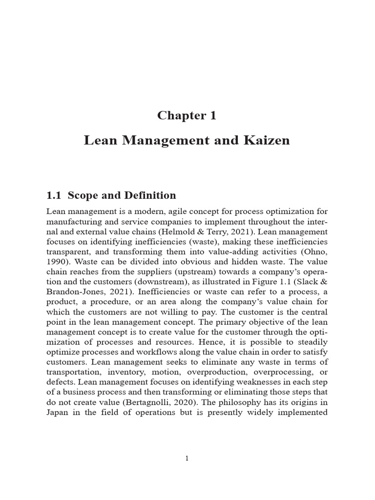 Lean Management and Kaizen Principles | PDF | Lean Manufacturing | Business