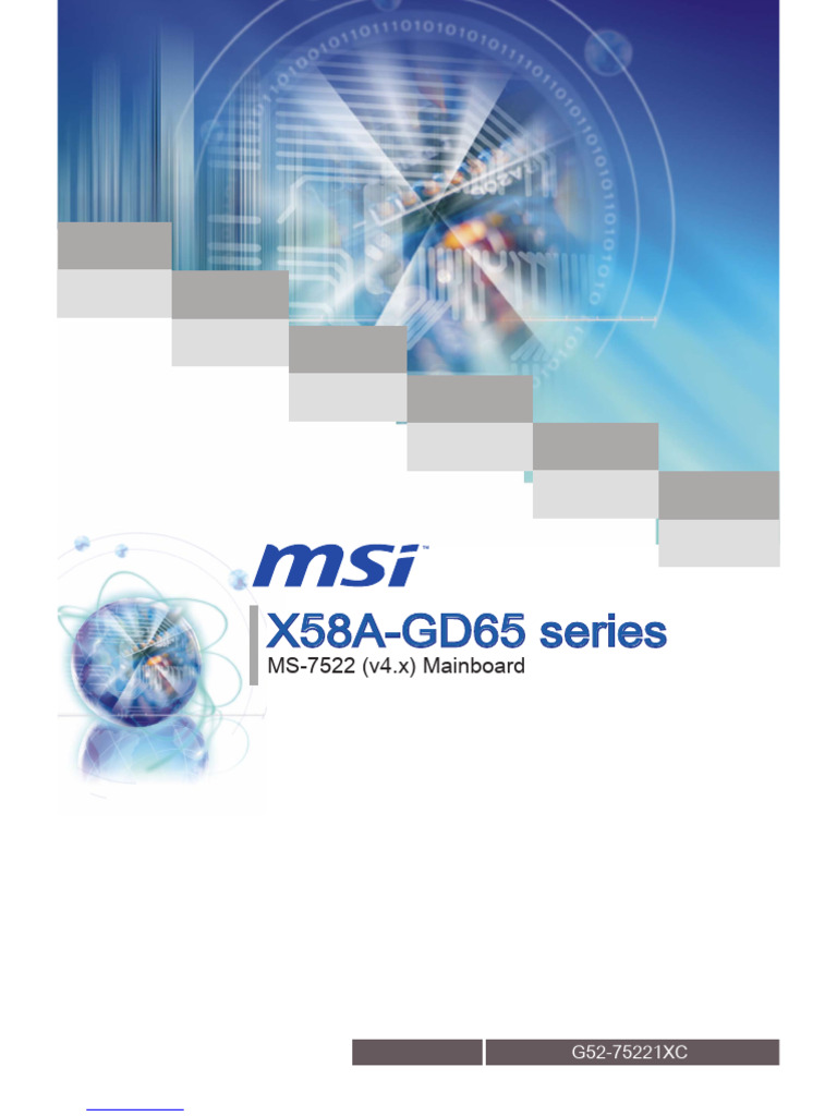 MSI MS-7522 Mainboard User Manual | PDF | Computing | Electronics