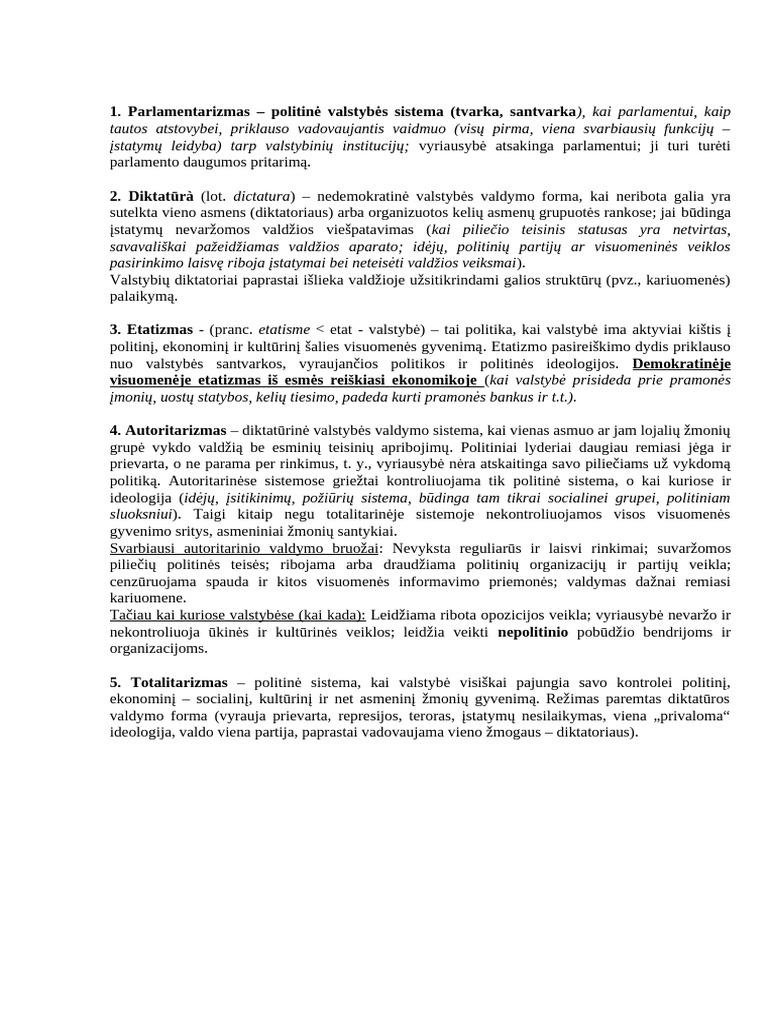 Parlamrntarizm - Autorit - Totalitarizm | PDF