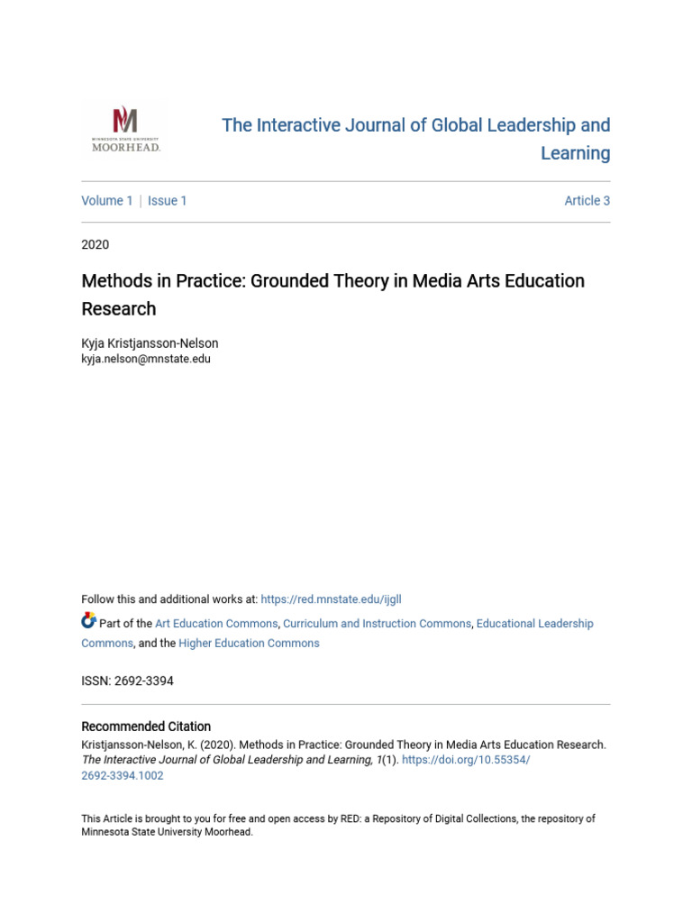 Grounded Theory in Media Arts Education | PDF | Methodology | Science