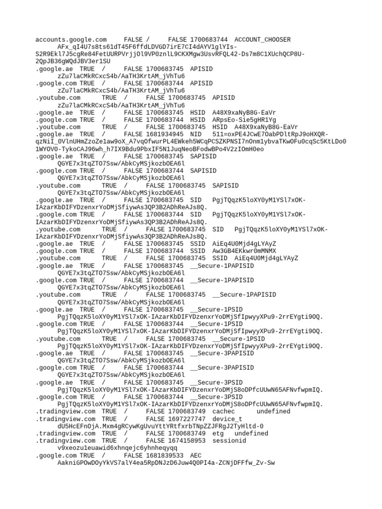 Google Account Cookie Data Overview | PDF | Volkswagen Group