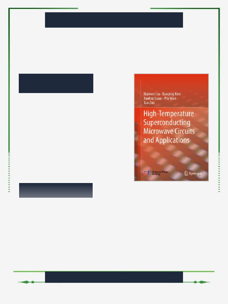 High-Temperature Superconducting Microwave Circuits and Applications ...