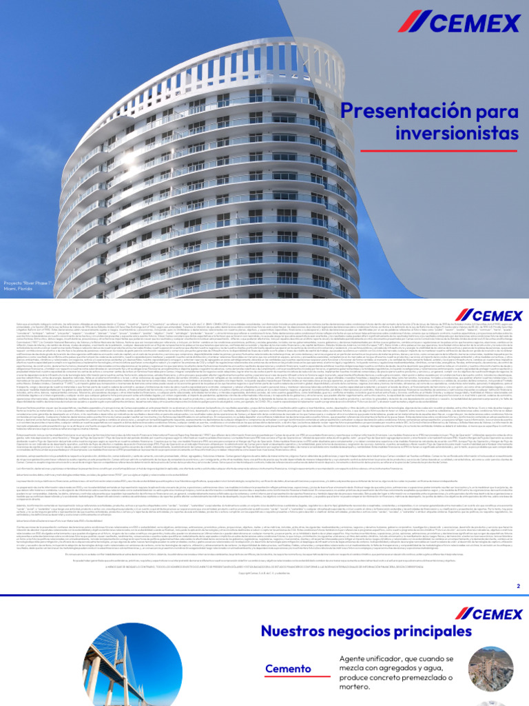 Presentacion Cemex | PDF | normas internacionales de INFORMACION ...