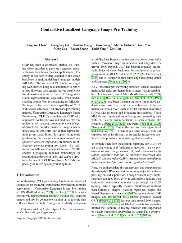 Enhanced CLIP with CLOC Pre-Training | PDF | Applied Mathematics ...