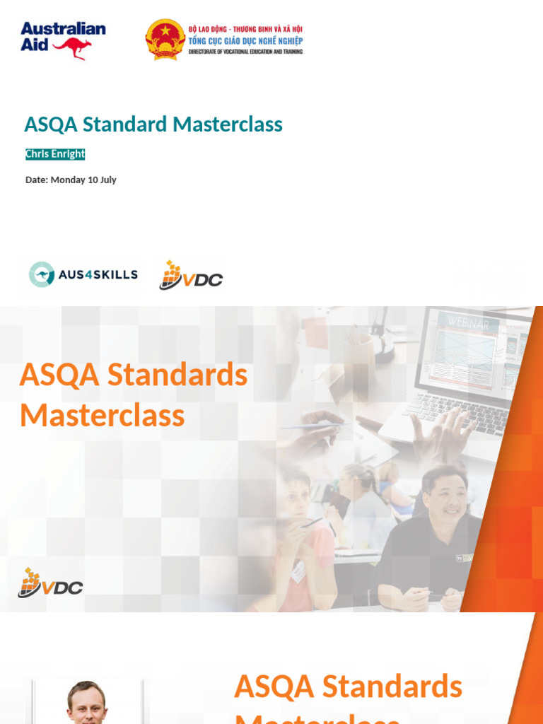 ASQA Standards Masterclass Overview | PDF | Regulatory Compliance