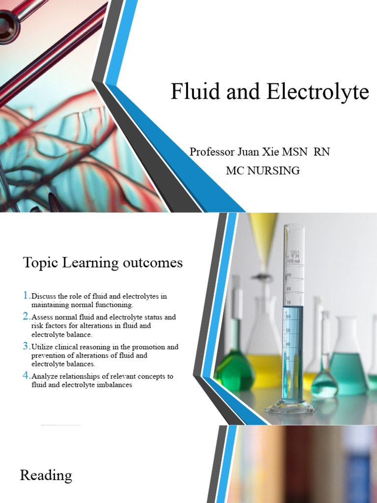 Fluid and Electrolyte Balance Essentials | PDF | Homeostasis | Electrolyte