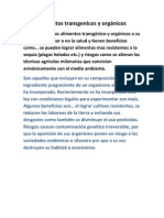 Alimentos Transgenicos y Orgánicos