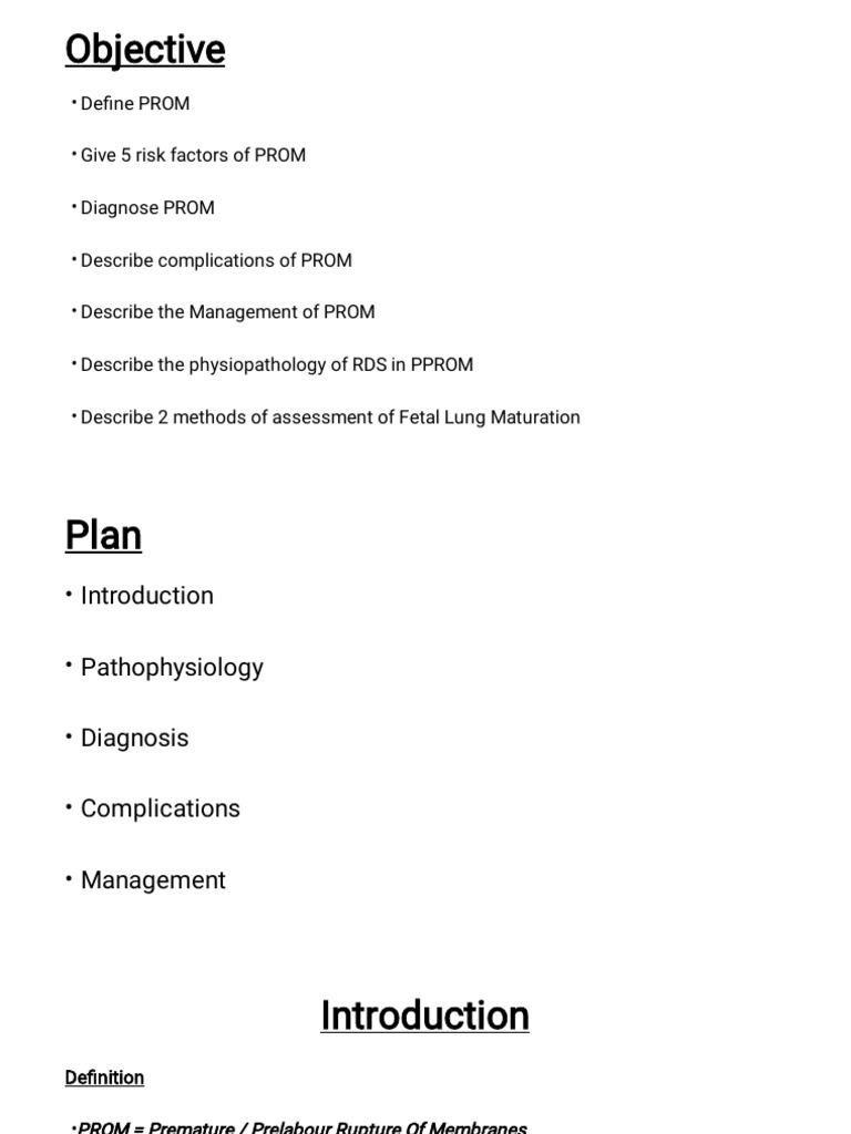 Understanding Premature Rupture of Membranes | PDF | Preterm Birth ...