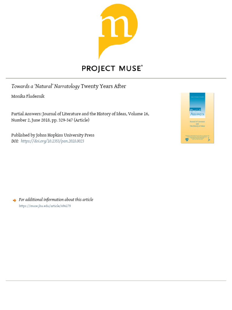 Natural Narratology: A Critical Review | PDF | Narrative | Experience