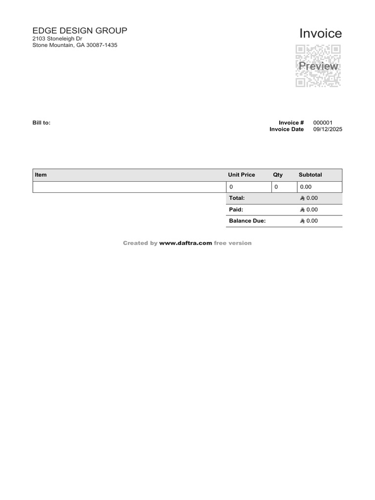 Invoice #000001 - EDGE DESIGN GROUP | PDF