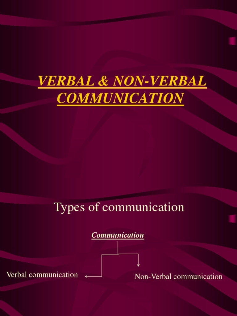 Verbal & Non-Verbal: Communication | PDF | Career & Growth