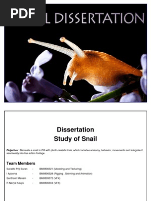 Snail Dissertation Nature Psychology Cognitive Science