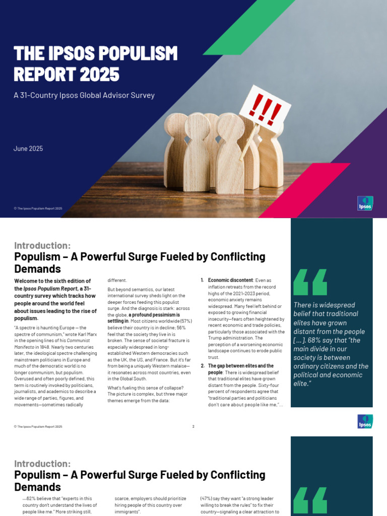 Ipsos Populism Report 2025 | PDF | Populism | Political Parties