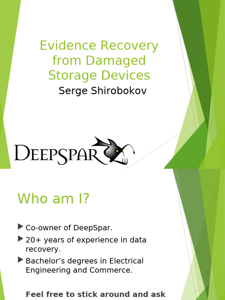 Evidence Recovery from Damaged Storage Devices | PDF | Solid State ...