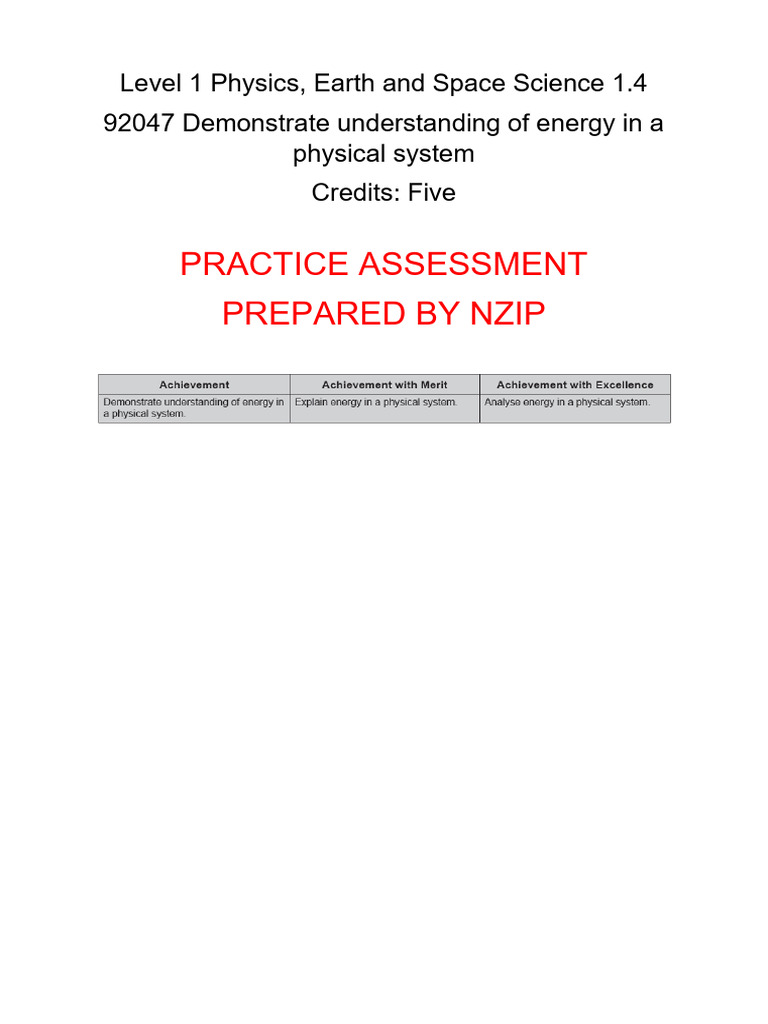 Energy Concepts in Physics Assessment | PDF | Heat | Heat Transfer