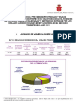 69600196-Observatorio conta la violencia doméstica y de género. CGPJ. Datos 2º T 2011