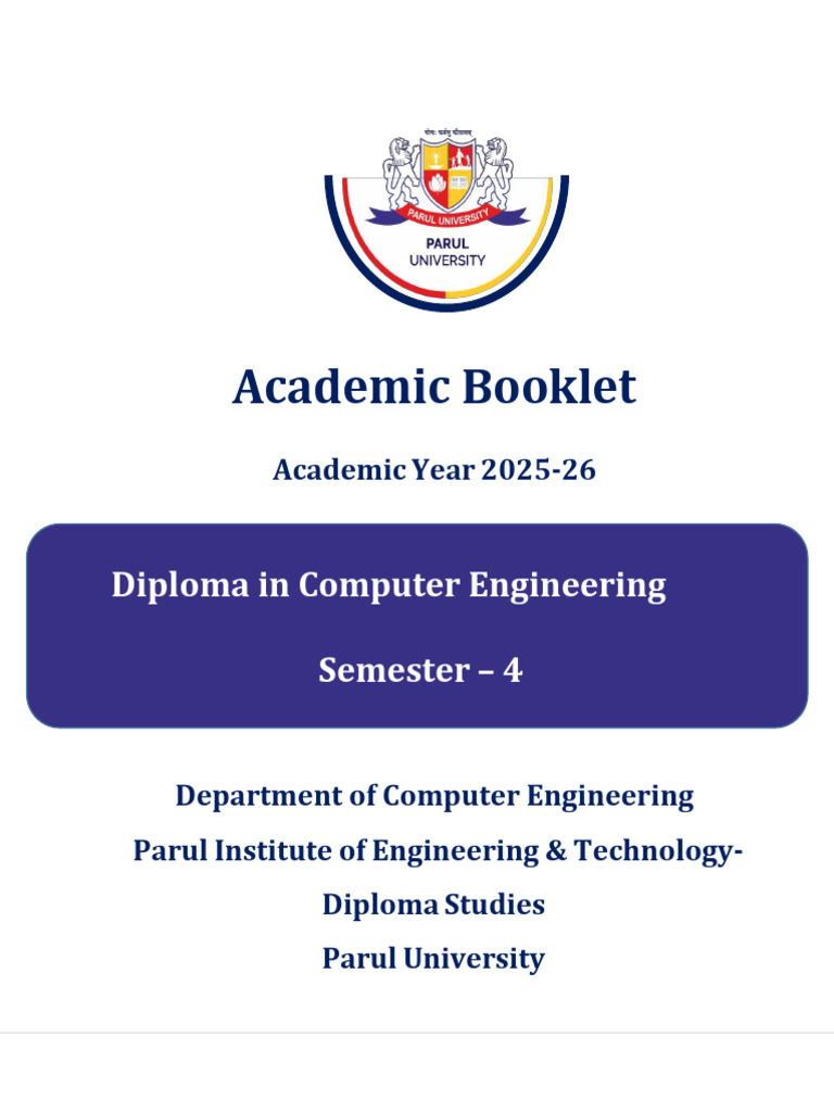 4th Semester Computer Engineering Guide | PDF | Engineering | Academic Term