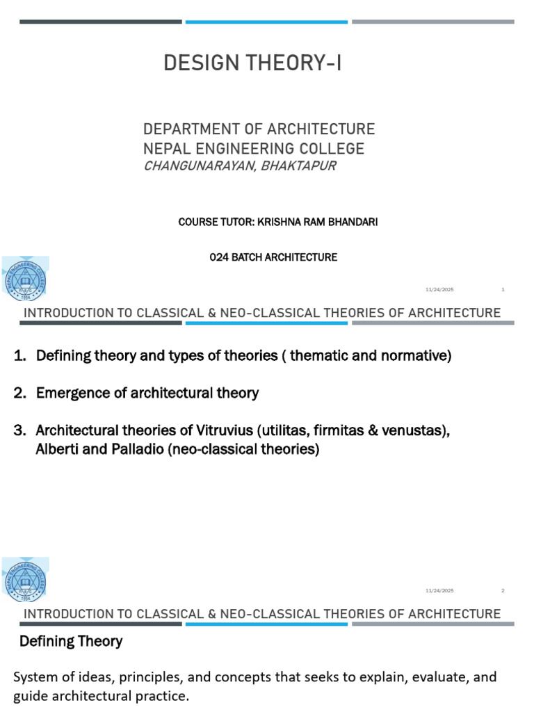 Classical & Neo-Classical Architecture Theory | PDF