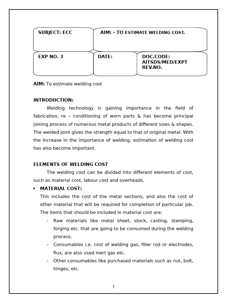 Exp - 3 | PDF | Welding | Construction