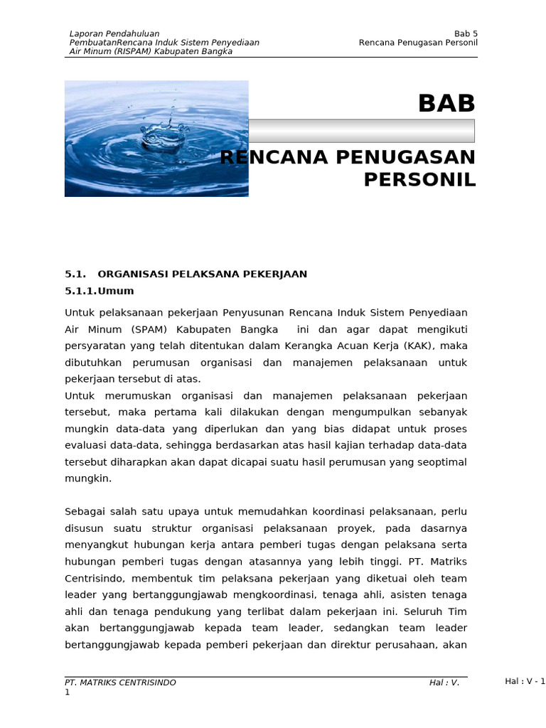 Rencana Penugasan Personil RISPAM Bangka | PDF