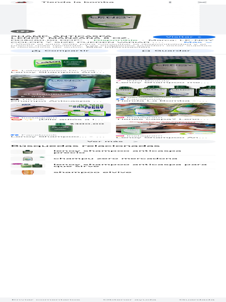 Lenoy Shampoo Anticaspa - Buscar Con Google | PDF