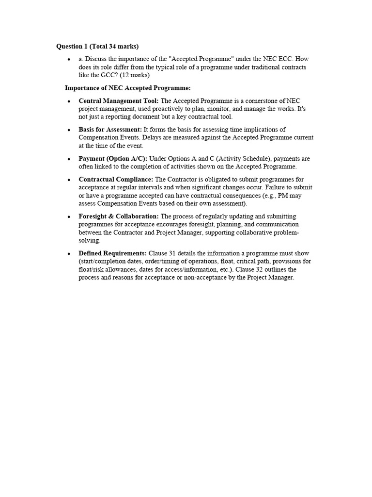 NEC ECC Accepted Programme Explained | PDF | Psychological Resilience ...