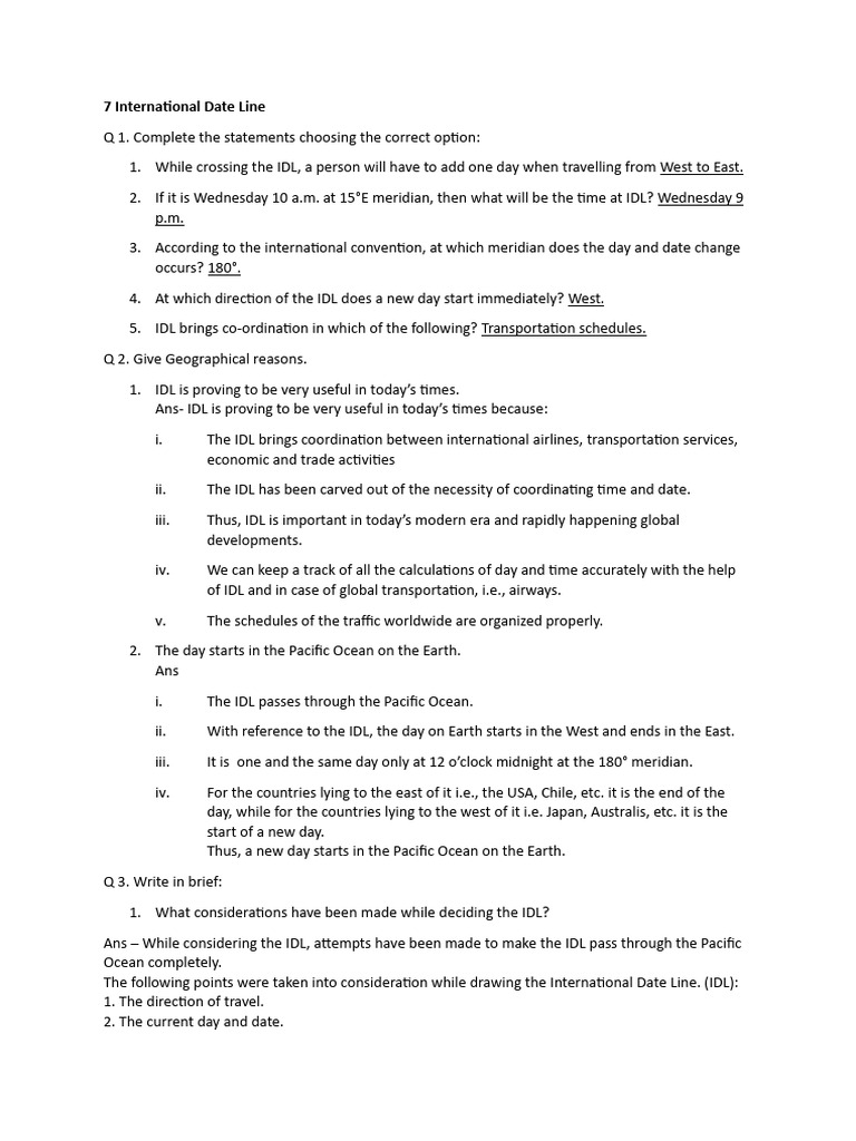 Understanding the International Date Line | PDF | Geography