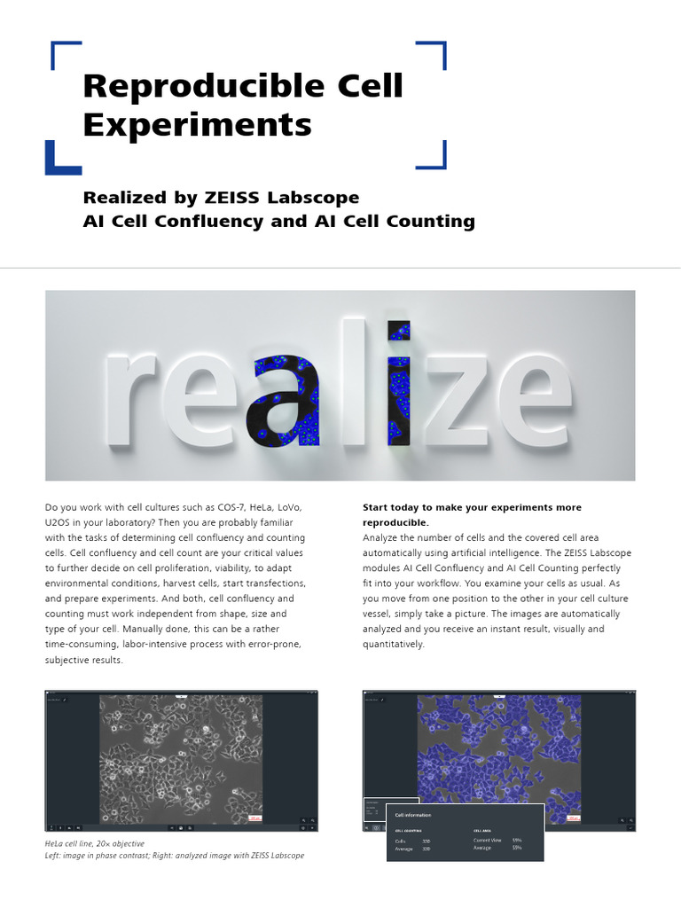 AI Cell Confluency & Counting Solutions | PDF | Artificial Intelligence ...