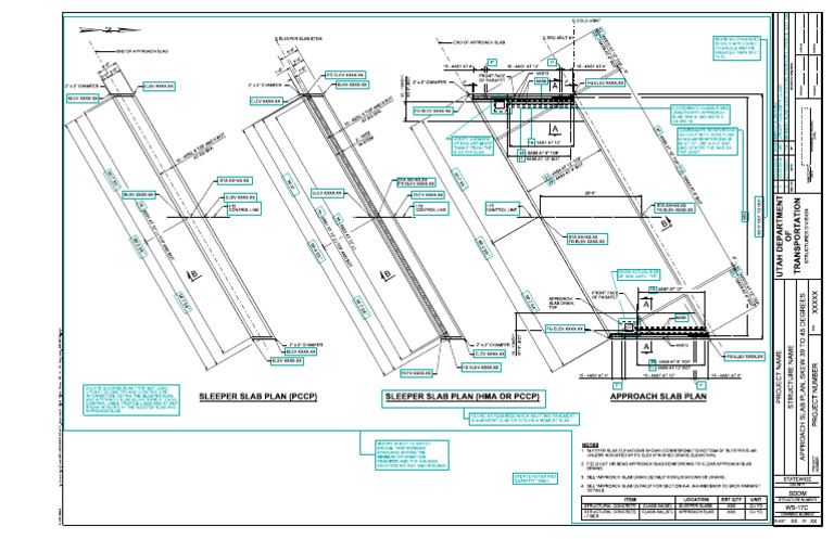 Approach Slab Plan and Details | PDF | Structural Engineering