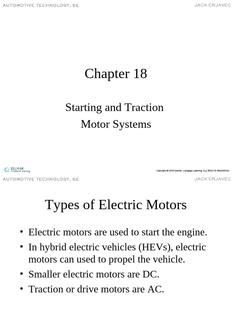 CH18 Starting and Traction Motor Systems STUDENT VERSION Rev | PDF ...