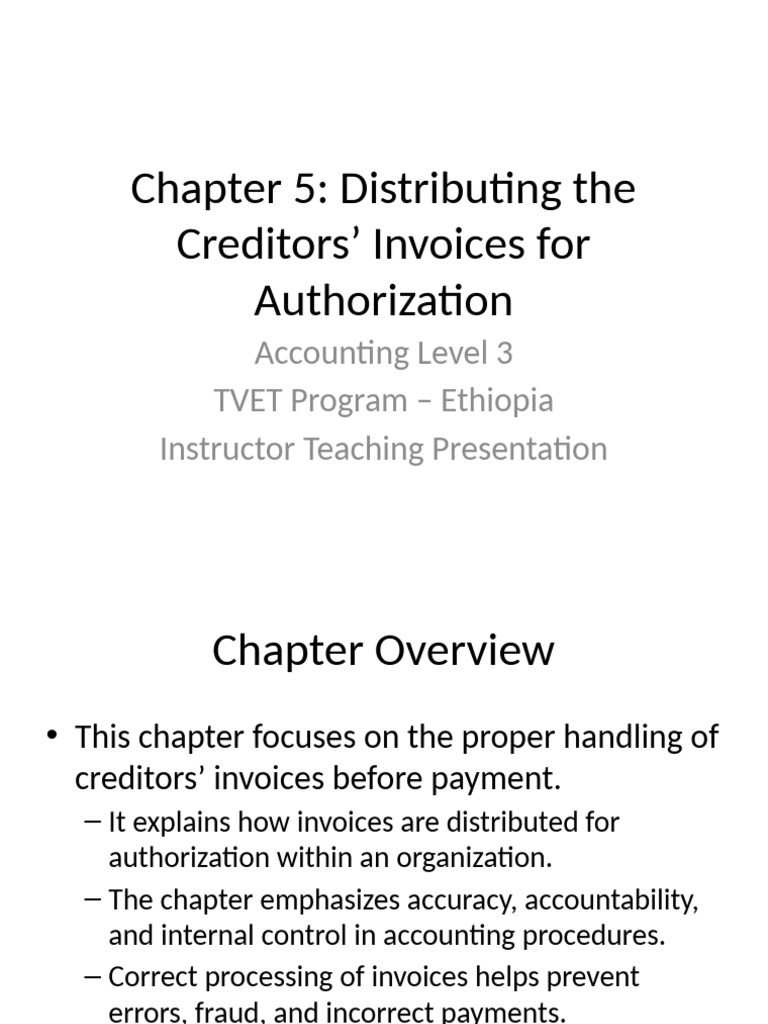 Distributing Creditors' Invoices Guide | PDF | Invoice | Accounts Payable