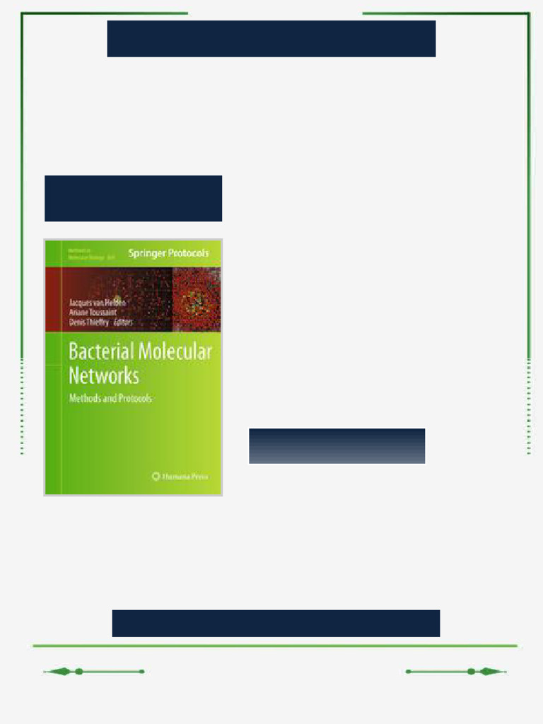 Bacterial Molecular Networks Methods and Protocols 1st Edition Jacques ...