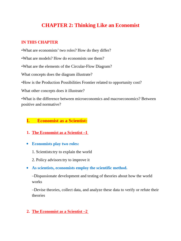 CHAPTER 2 | PDF | Economics | Economies