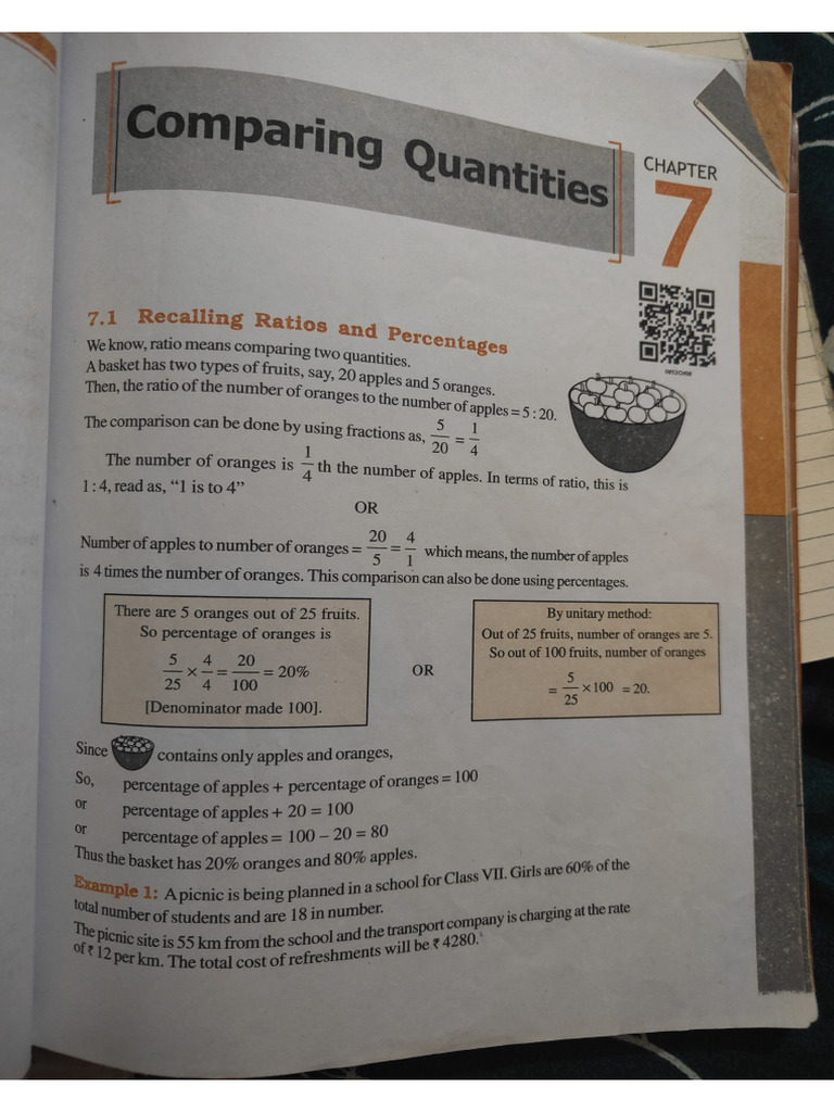7 and 8 Chapter Comparing Quantities To Algebraic Expression Class 8 ...