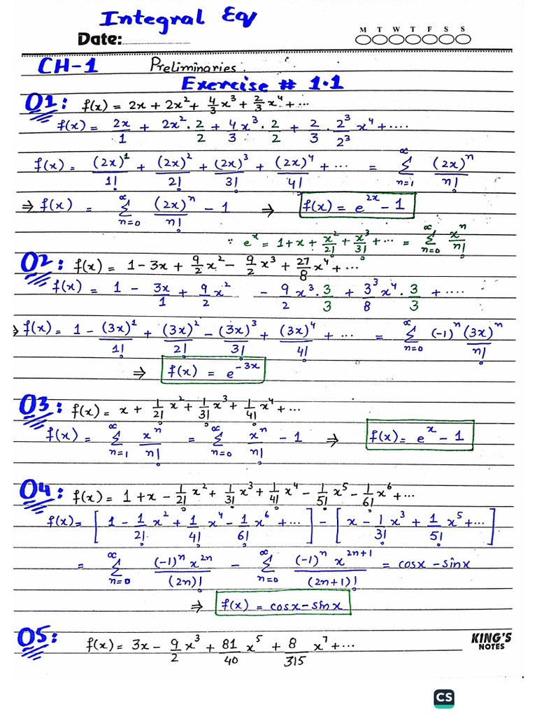 Exercise Integral - Eq | PDF
