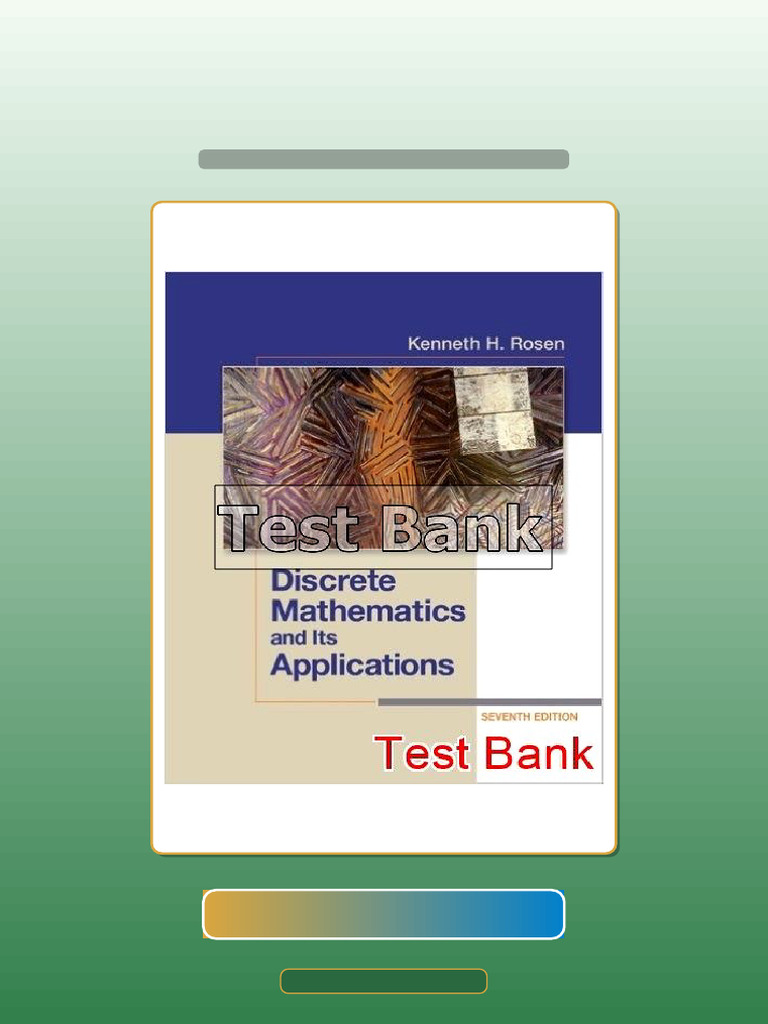 Discrete Mathematics and Its Applications 7th Edition Rosen Test Bank ...
