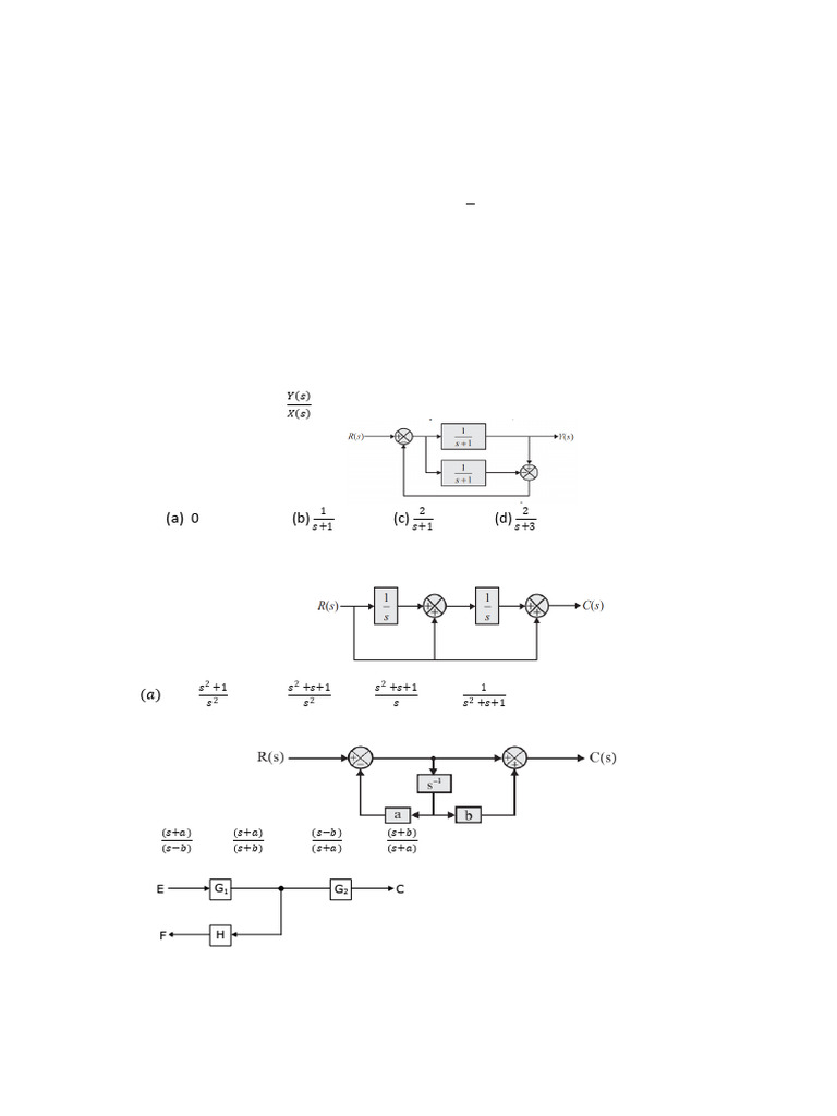 Control System Transfer Functions Assignment | PDF