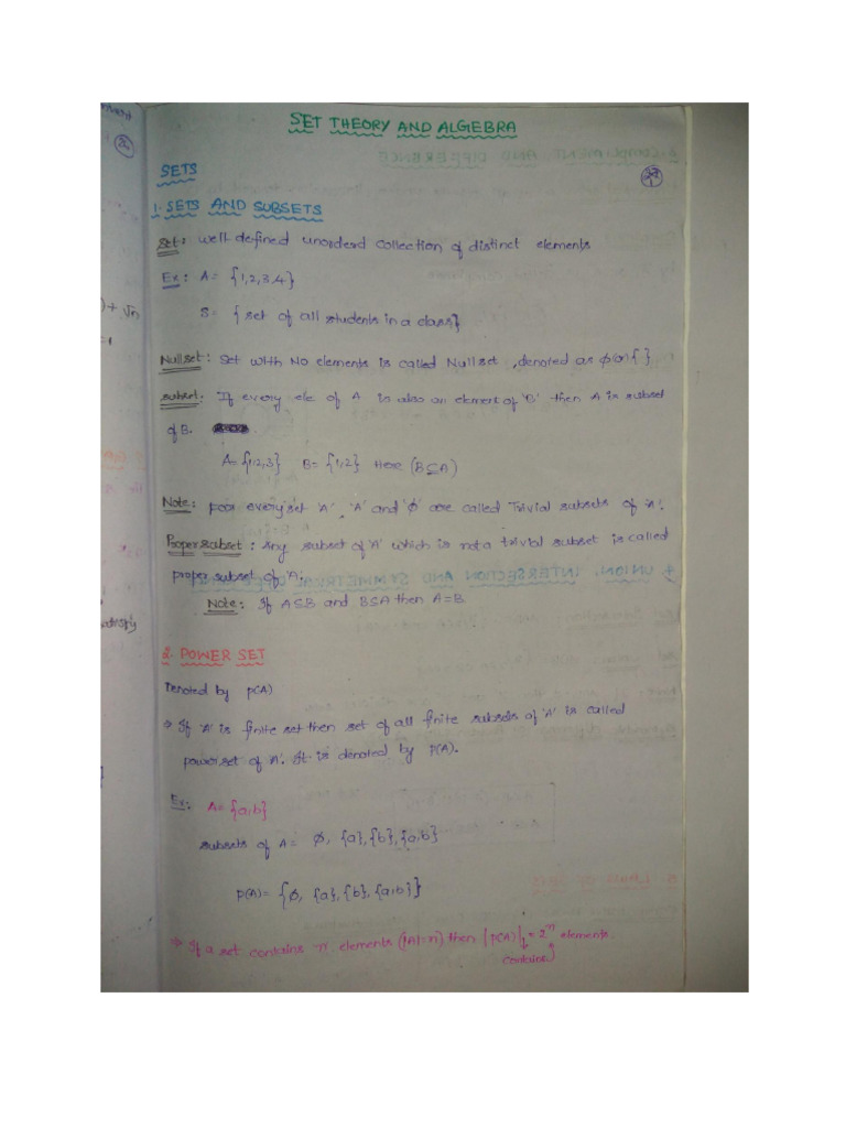 NOTES Unit 1 Discrete STL | PDF