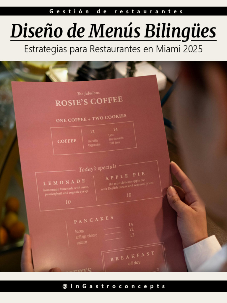 Diseño de Menús Bilingües Estrategias para Restaurantes en Miami 2025 | PDF
