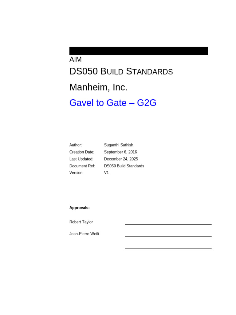 G2G DS050 Build Standard-Latest | PDF | Databases | Database Schema