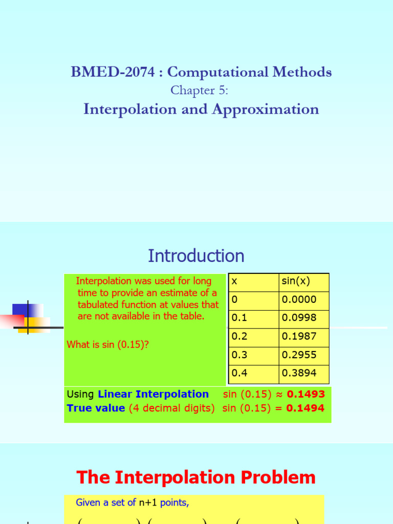 Interpolation Techniques in Computation | PDF | Interpolation ...