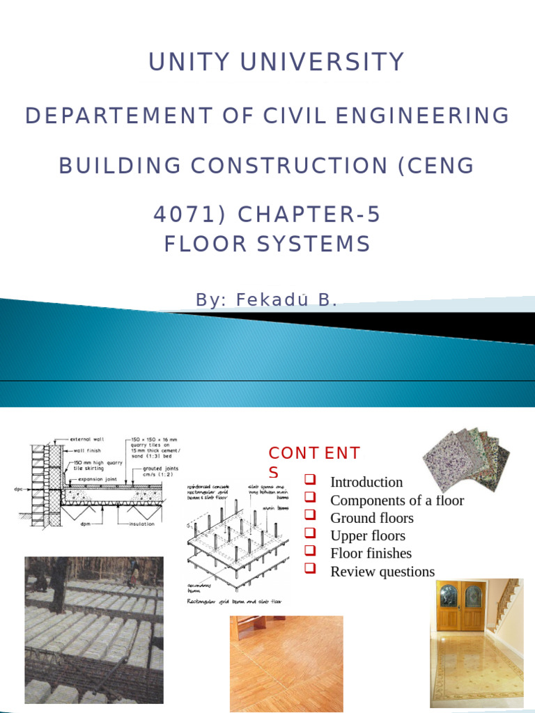Floor Systems in Building Construction | PDF | Concrete | Flooring