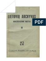 Lietuvių archyvas. Bolševizmo Metai II