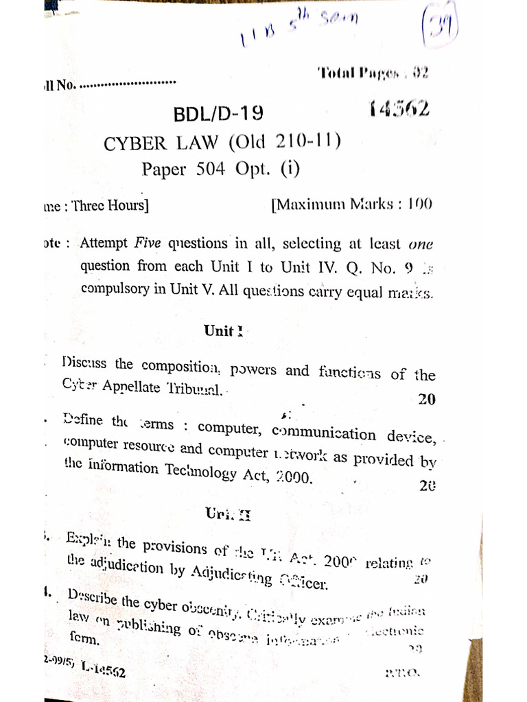 2019 Question Papers | PDF